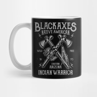 Black Axes Indian Warriors Native Americans Mug